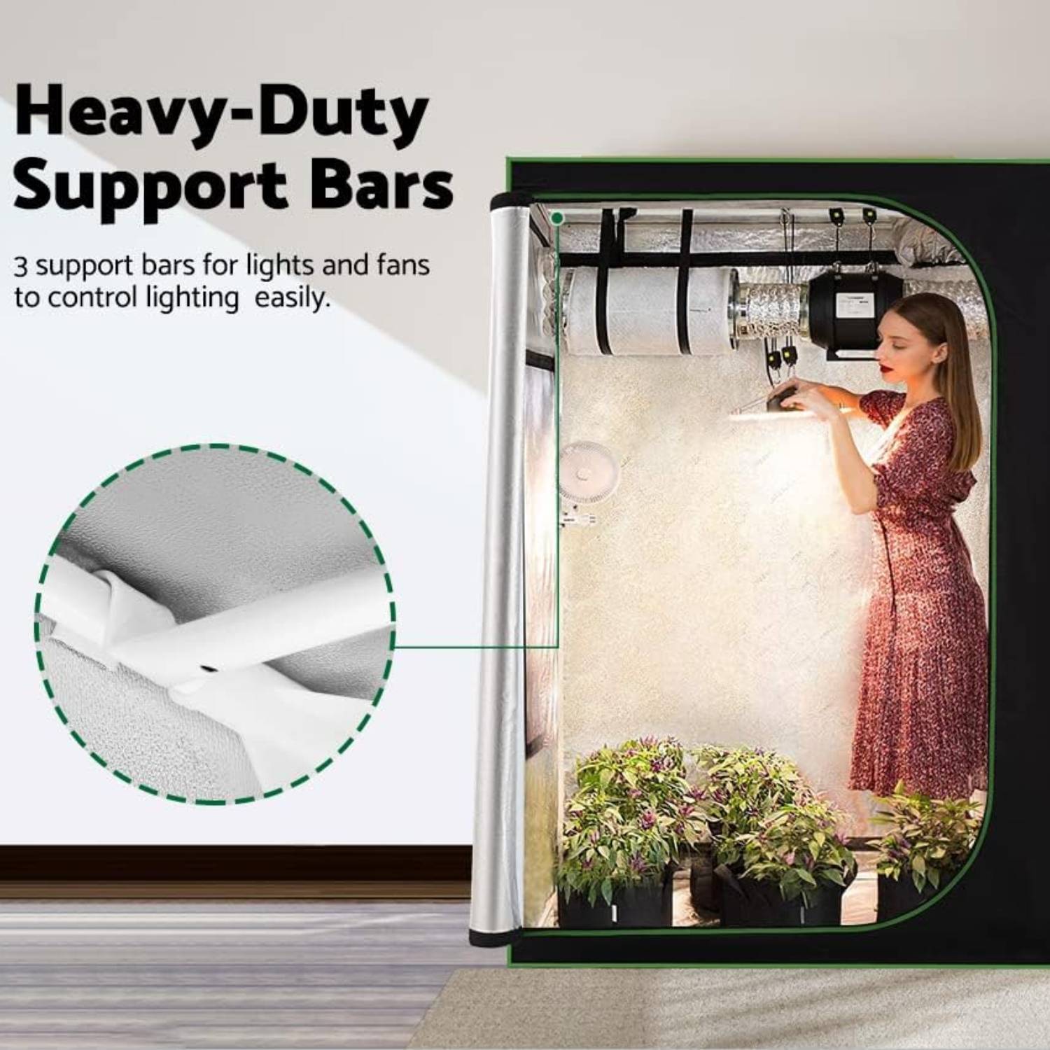Indoor Grow Tent 1.2m x 1.2m x 2m Height: image 5