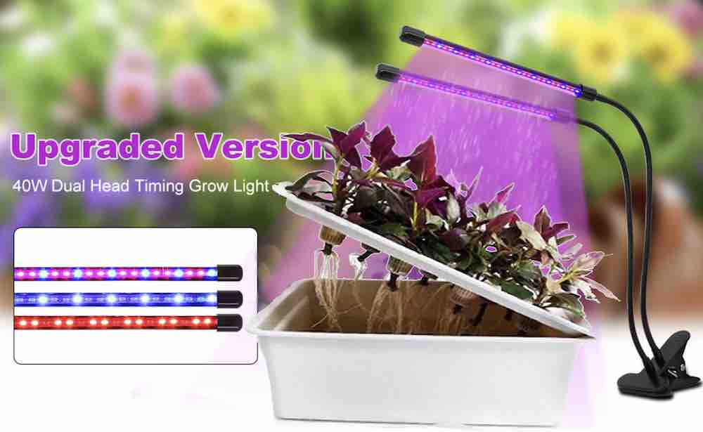 Dual Head LED Grow Light, 40 W: image 2