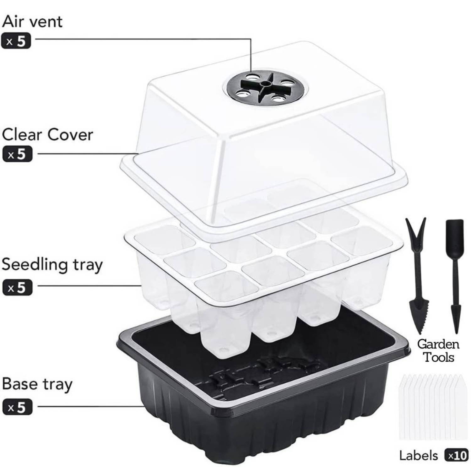 Seed Starter Container, Pack of 5